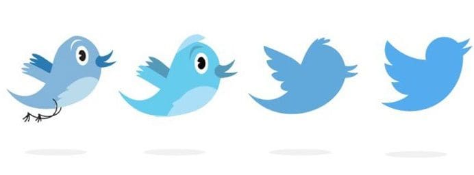 Evolución del logo de twitter