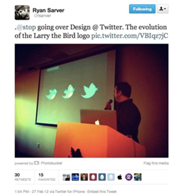 tweet donde muestra la evolución del pájaro de la red social.