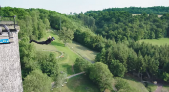 El primer bungee jumping sin cuerdas se vuelve viral