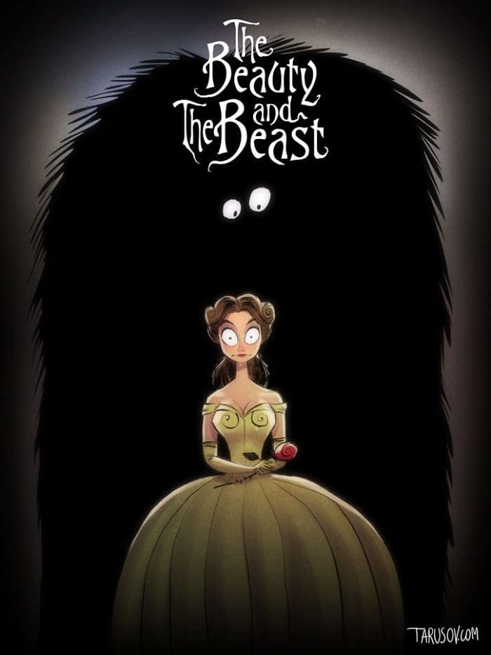 personajes de Disney creados por Tim Burton bella y la bestia