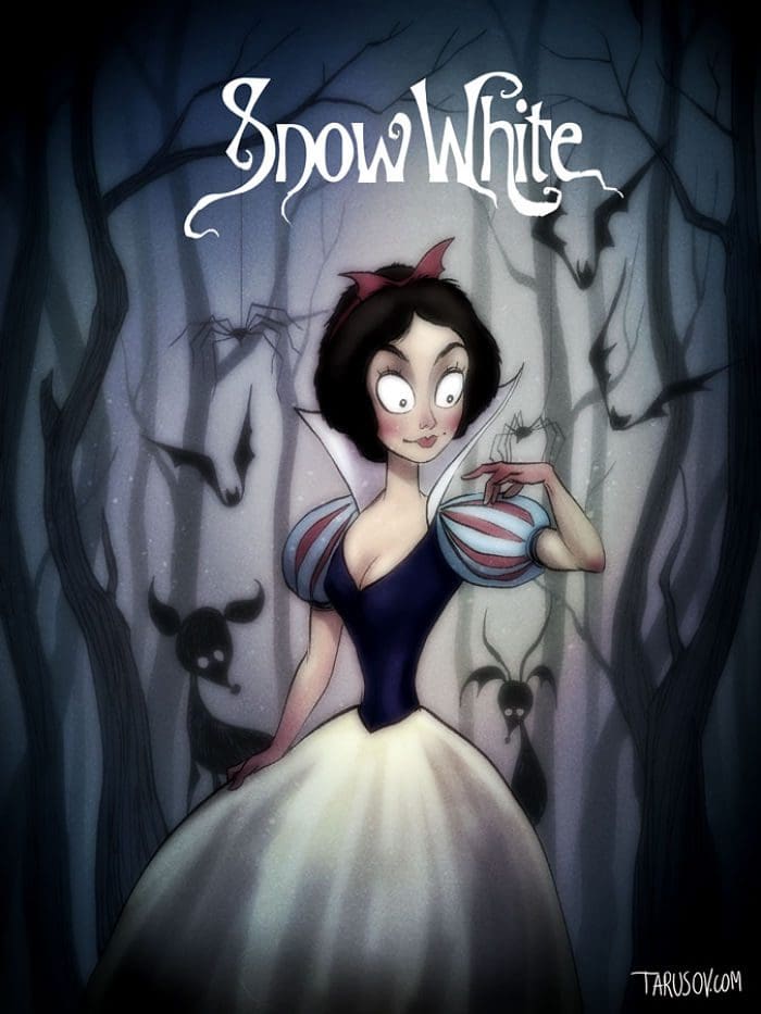 personajes de Disney creados por Tim Burton blanca nieves