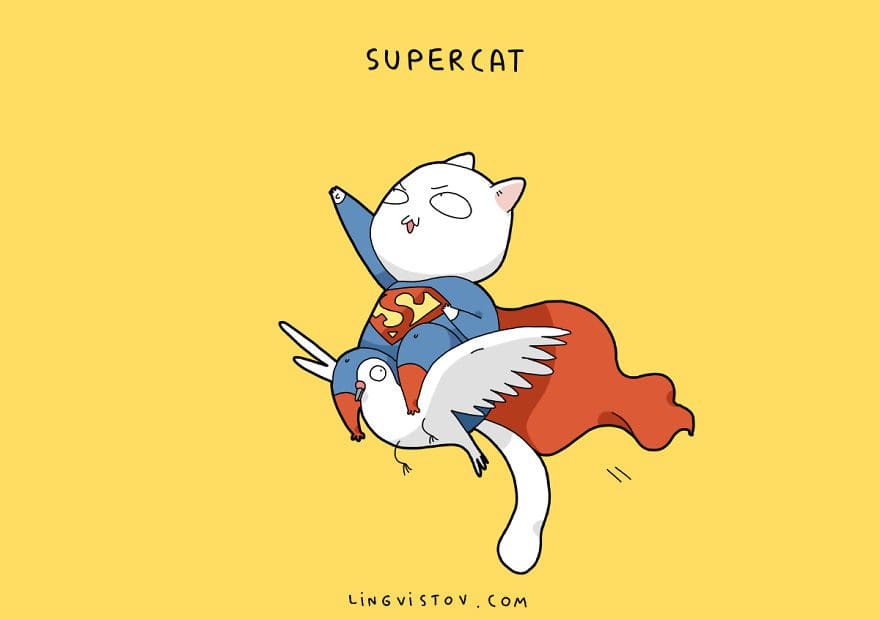 Si los gatos fueran superhéroes supercat