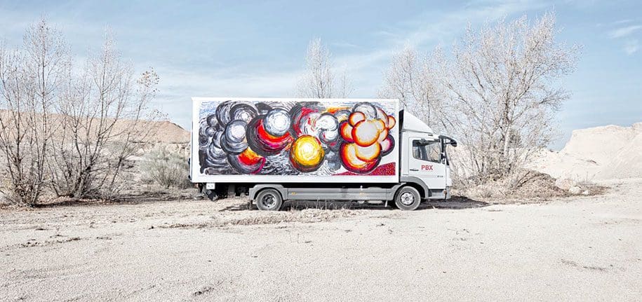 arte callejero plasmado en camiones 1