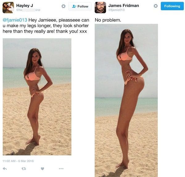 Cuidado cuando le pidas a un diseñador gráfico que “photoshopee” tus fotos 03
