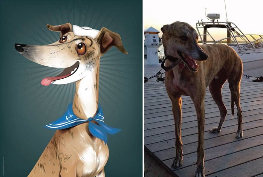 Artista crea divertidos retratos de mascotas según cómo sus dueños las describan 02