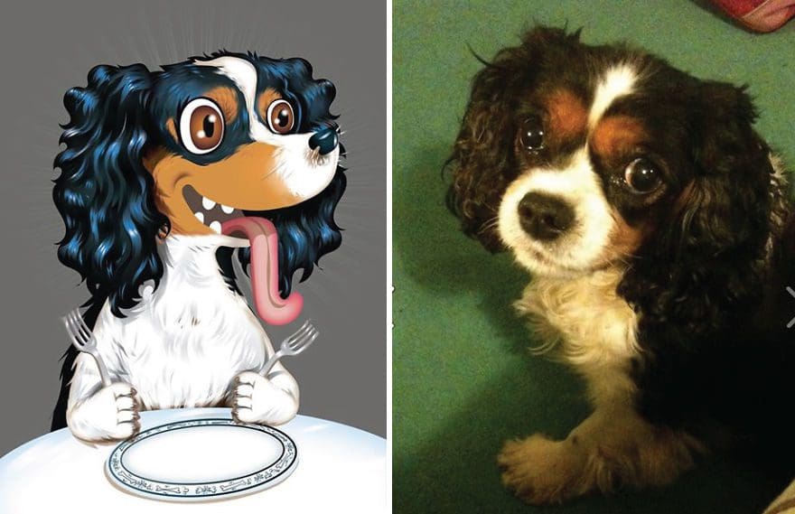 Artista crea divertidos retratos de mascotas según cómo sus dueños las describan 03