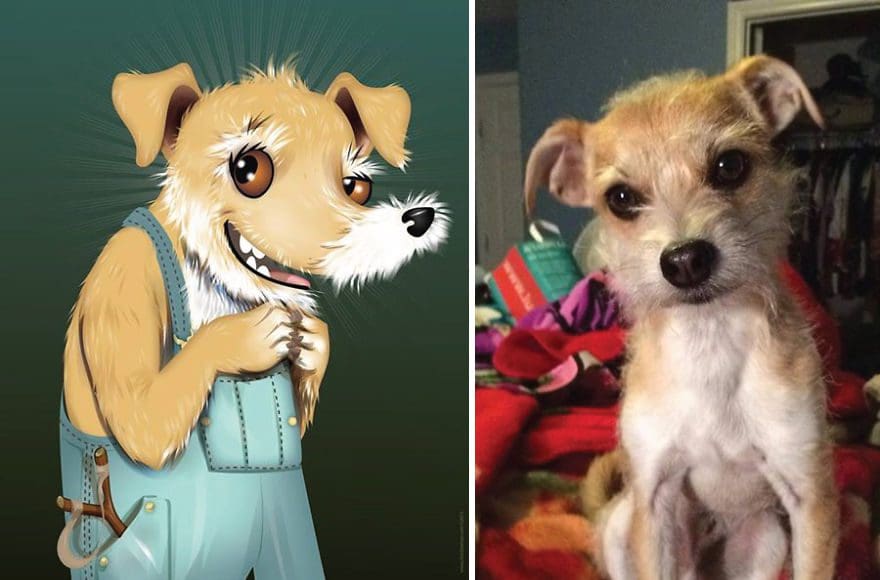 Artista crea divertidos retratos de mascotas según cómo sus dueños las describan 04