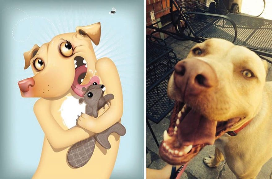Artista crea divertidos retratos de mascotas según cómo sus dueños las describan 05