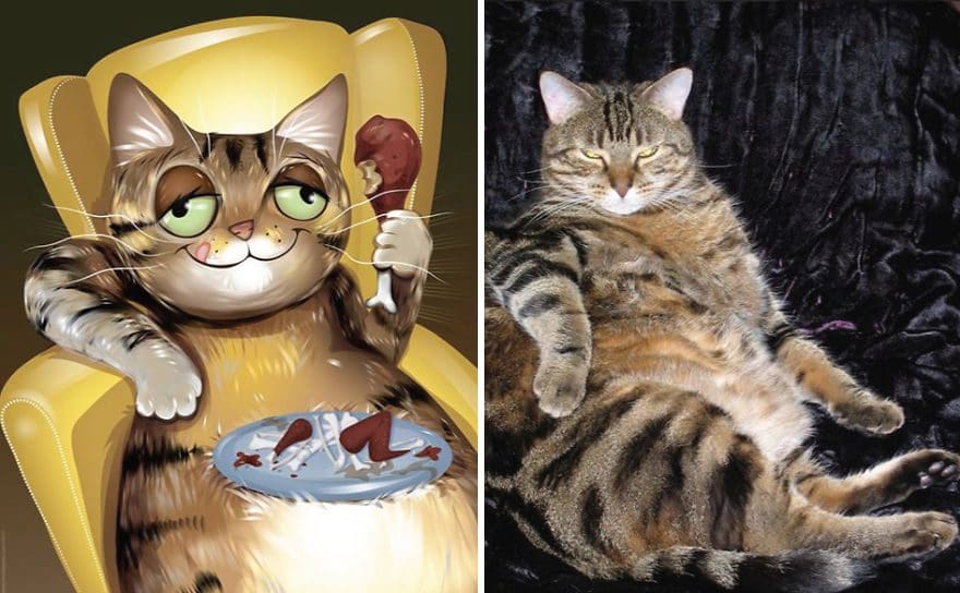 Artista crea divertidos retratos de mascotas según cómo sus dueños las describan 07