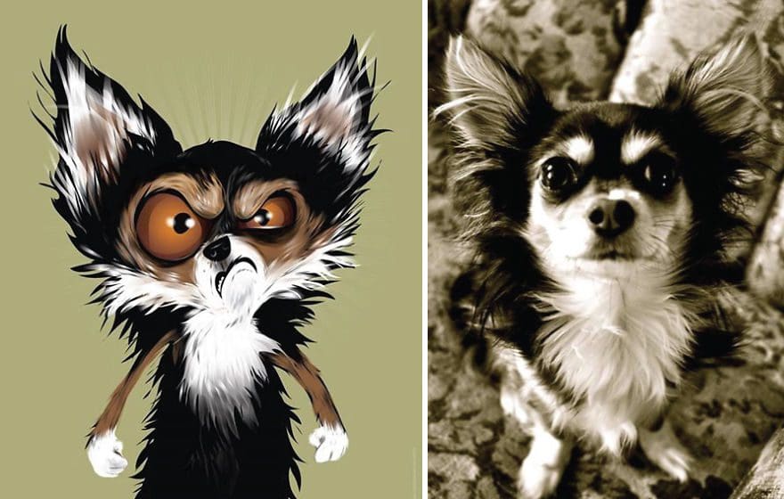 Artista crea divertidos retratos de mascotas según cómo sus dueños las describan 08