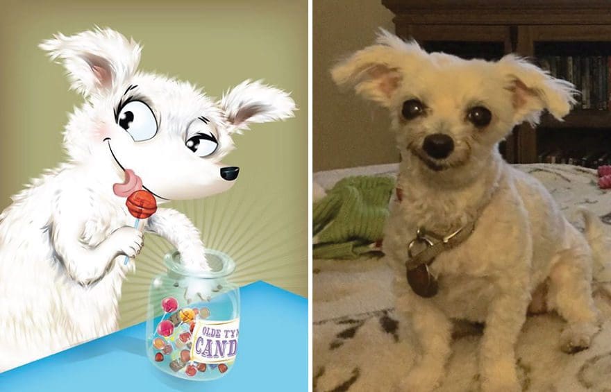 Artista crea divertidos retratos de mascotas según cómo sus dueños las describan 12