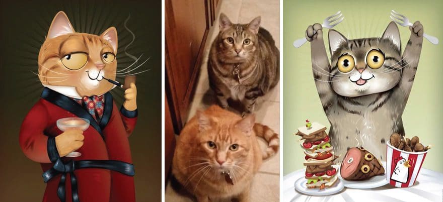 Artista crea divertidos retratos de mascotas según cómo sus dueños las describan 15