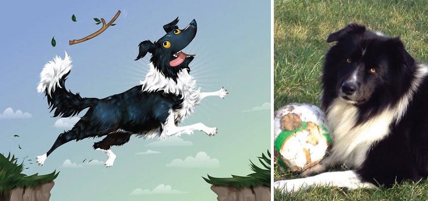 Artista crea divertidos retratos de mascotas según cómo sus dueños las describan 16