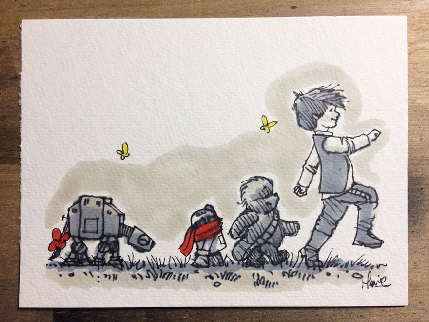 Artista reinterpreta personajes de Star Wars con los Winnie The Pooh 13