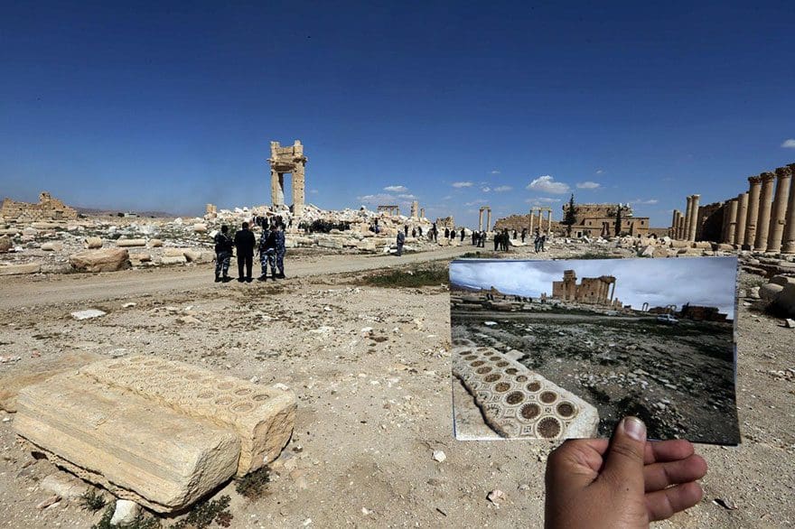 El antes y el después de importantes monumentos de Siria destruidos por ISIS templos