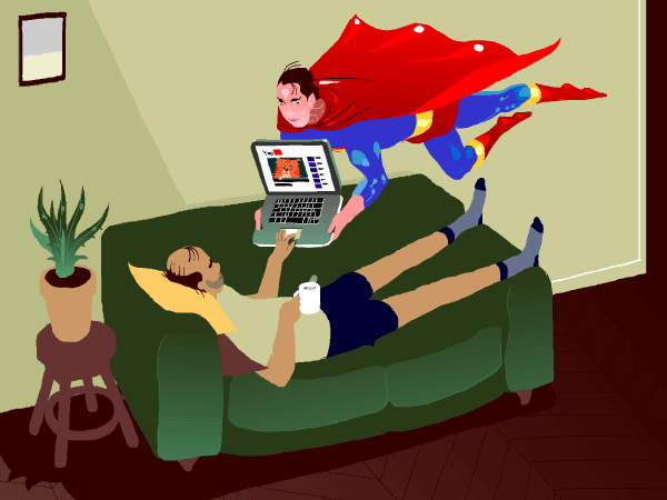 Un reflejo del oscuro mundo de hoy con GIFs animados superman