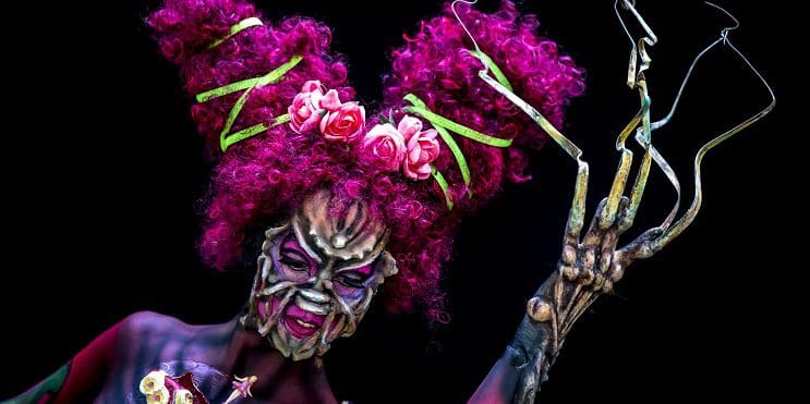 POERTSCHACH AM WOERTHERSEE, AUSTRIA - JULY 05: (EDITORS NOTE: Image contains partial nudity) A model poses at the World Bodypainting Festival 2014 on July 5, 2014 in Poertschach am Woerthersee, Austria. (Photo by Jan Hetfleisch/Getty Images)