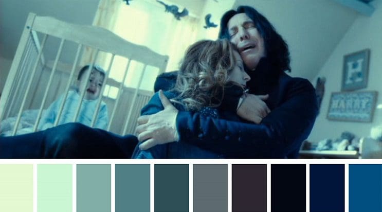 Los colores a partir de conocidas escenas de películas harry potter