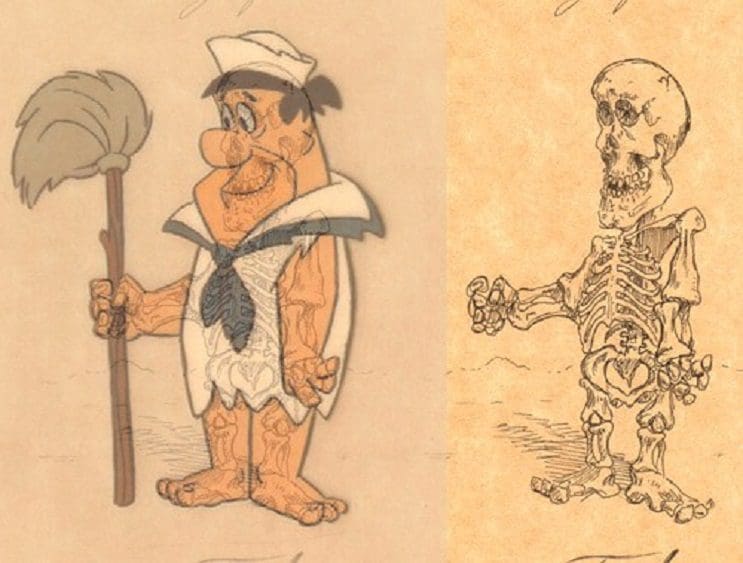 Así es como se verían los esqueletos de algunos personajes del mundo animado 11