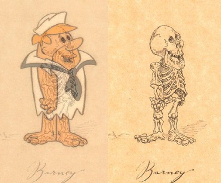Así es como se verían los esqueletos de algunos personajes del mundo animado 12