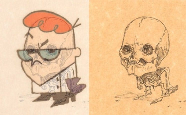 Así es como se verían los esqueletos de algunos personajes del mundo animado 16