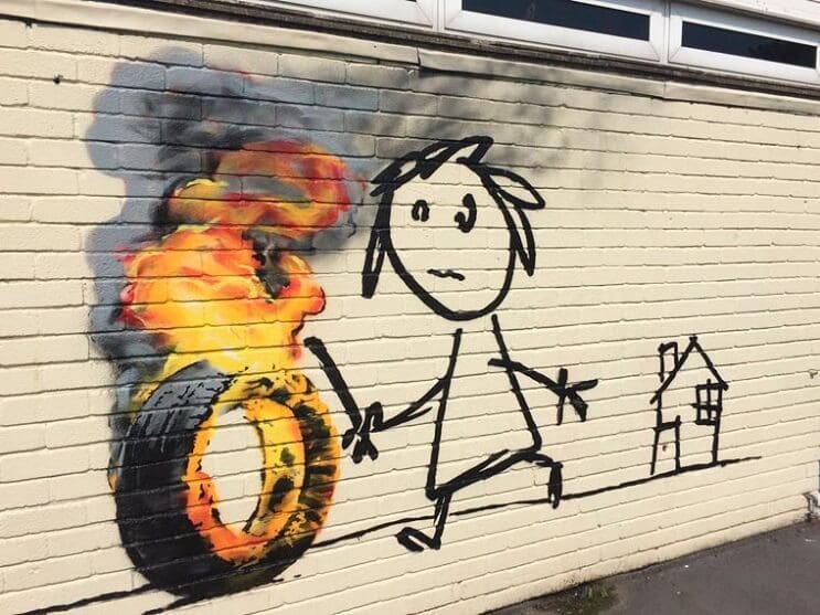 Banksy crea su propia invitación para un colegio que lleva su nombre 01