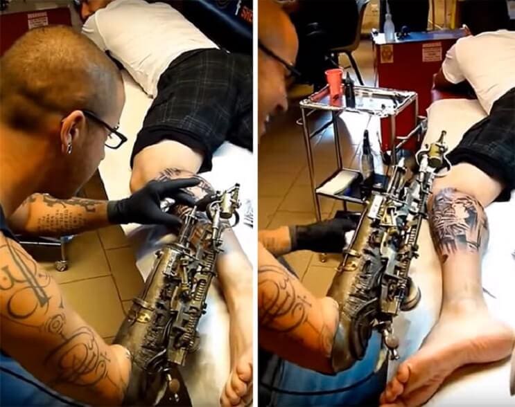 Este tatuador perdió un brazo y ahora tiene la primera prótesis para tatuar 01