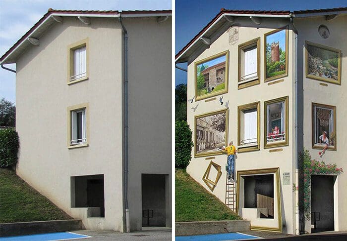 Increíbles fachadas pintadas que te harán dudar si son reales 11