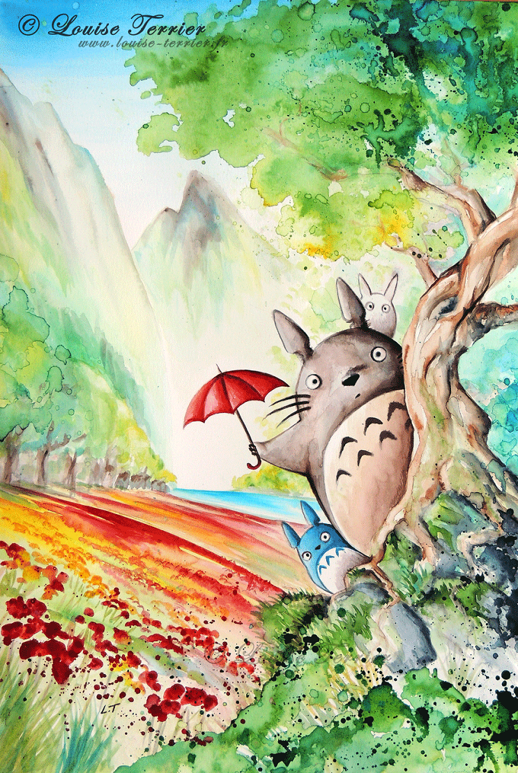 Las acuarelas de Louise Terrier inspiradas en el anime “Studio Ghibli” 03