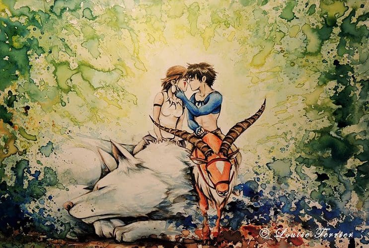 Las acuarelas de Louise Terrier inspiradas en el anime “Studio Ghibli” 12
