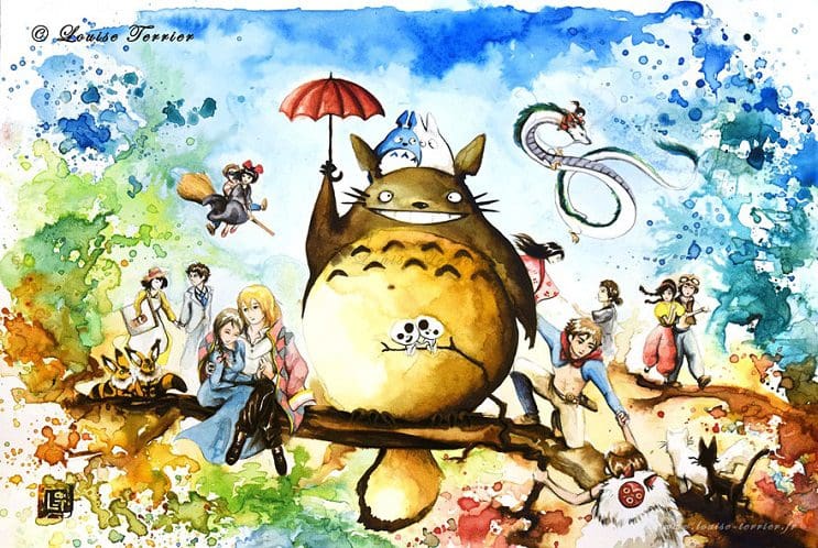 Las acuarelas de Louise Terrier inspiradas en el anime “Studio Ghibli” 16