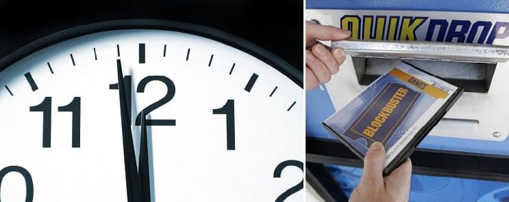 A macro shot of a clock with one minute left to 12.