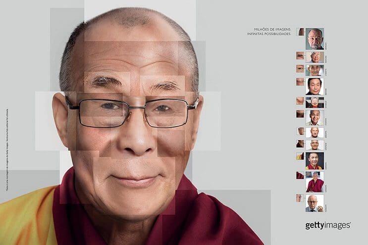 Reconstruyen el rostro de famosas personalidades utilizando fotografías de stock dalai lama final