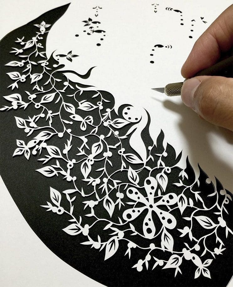 Un artista japonés que crea los más alucinantes cortes en papel a mano 06