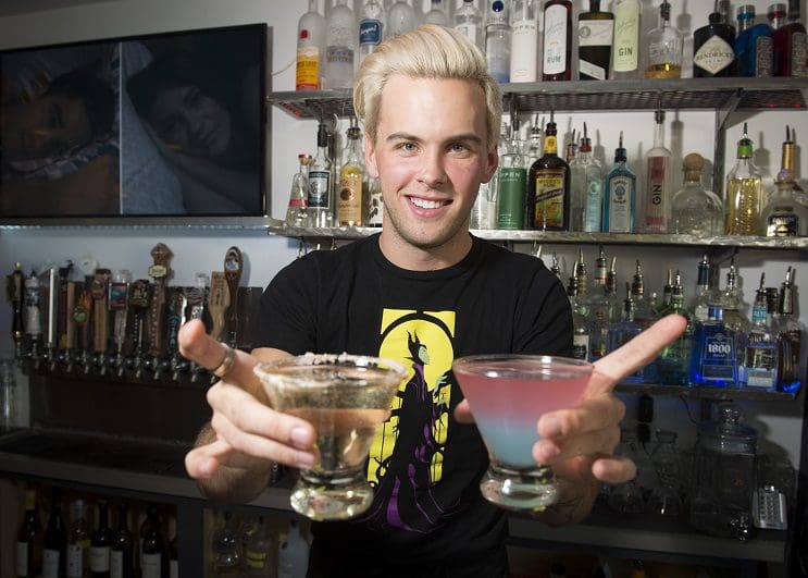 Cody Winfrey, 23, of Cocktails by Cody, created 46 beverages inspired by Disney characters and has become a kind of Internet sensation. People come into the Chairs Public House where he bartends and ask for him. COLIN MULVANY colinm@spokesman.com