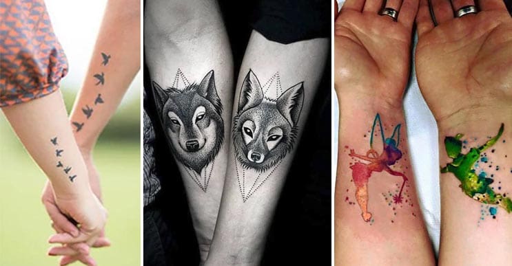 10 tatuajes originales, pequeños y simbólicos para parejas - Mott