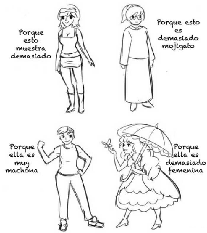 ilustraciones que demuestran machismo sociedad