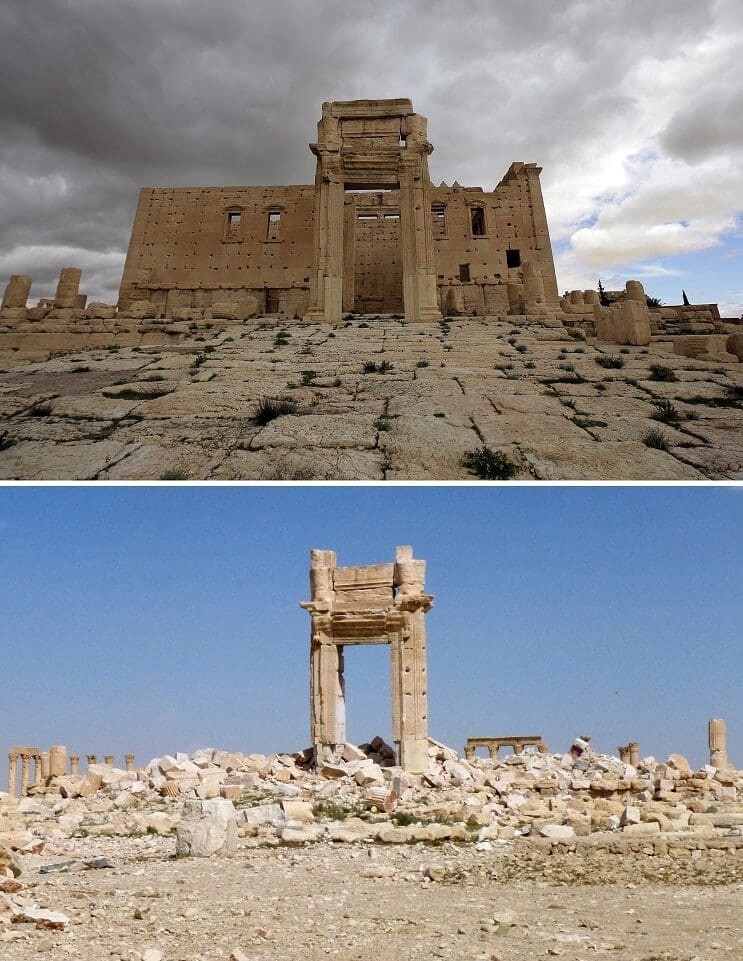 El antes y el después de una ciudad afectada por las guerras 15