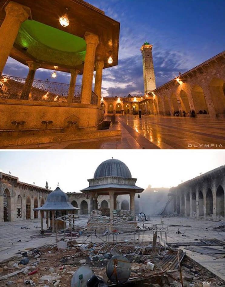 El antes y el después de una ciudad afectada por las guerras 9