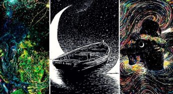 Envolventes ilustraciones de un artista que une su estilo con el de Van Gogh