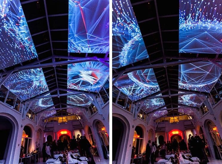 Este artista recreó la impresionante visión de un caleidoscopio en el techo 01