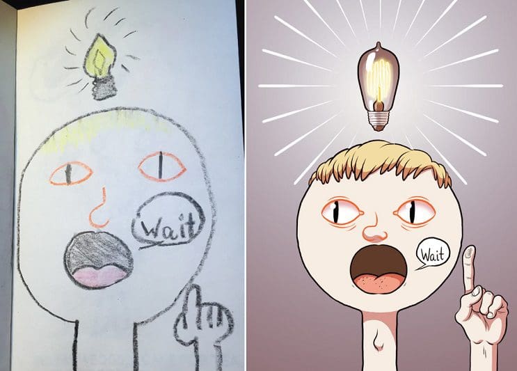Este ilustrador le volvió a dar vida a sus dibujos de niñez y el resultado es sorprendente 03