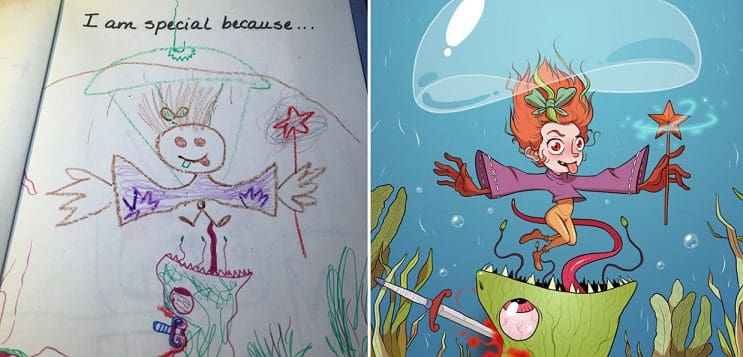 Este ilustrador le volvió a dar vida a sus dibujos de niñez y el resultado es sorprendente 12