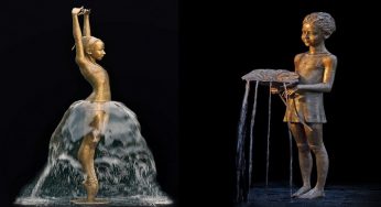 Estas simples esculturas de bronce se transforman en algo increíble