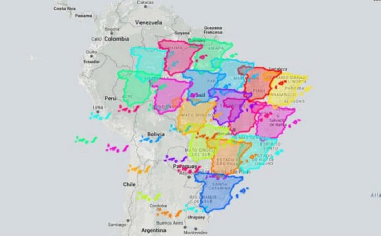 Quieres saber cuál es el tamaño real de tu país Este mapa interactivo te ayudará - Brasil