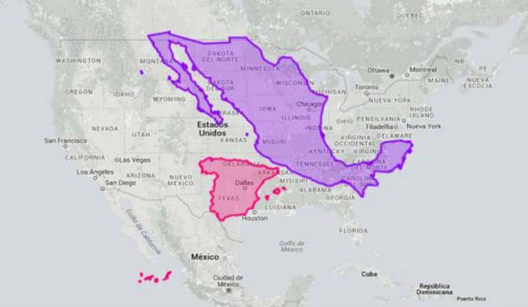 Quieres saber cuál es el tamaño real de tu país Este mapa interactivo te ayudará - España y Estados Unidos