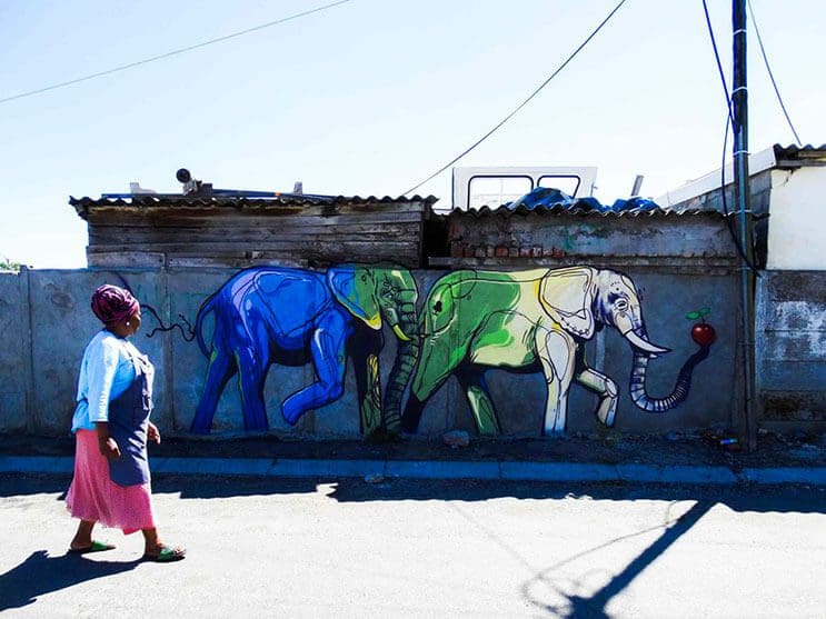 Una serie de graffitis de elefantes buscan dar esperanza a Sudáfrica 12