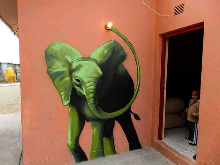 Una serie de graffitis de elefantes buscan dar esperanza a Sudáfrica 15
