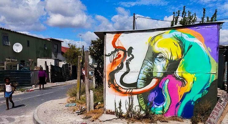 Una serie de graffitis de elefantes buscan dar esperanza a Sudáfrica 4