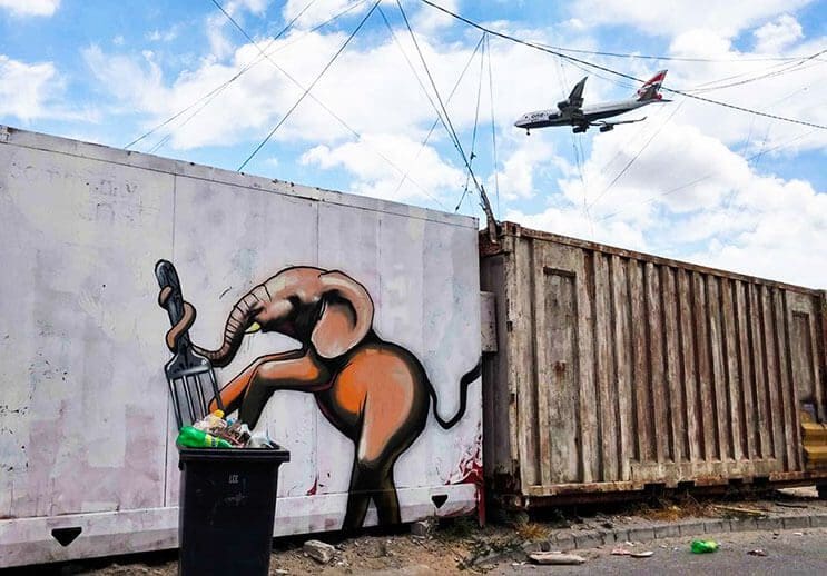 Una serie de graffitis de elefantes buscan dar esperanza a Sudáfrica 5